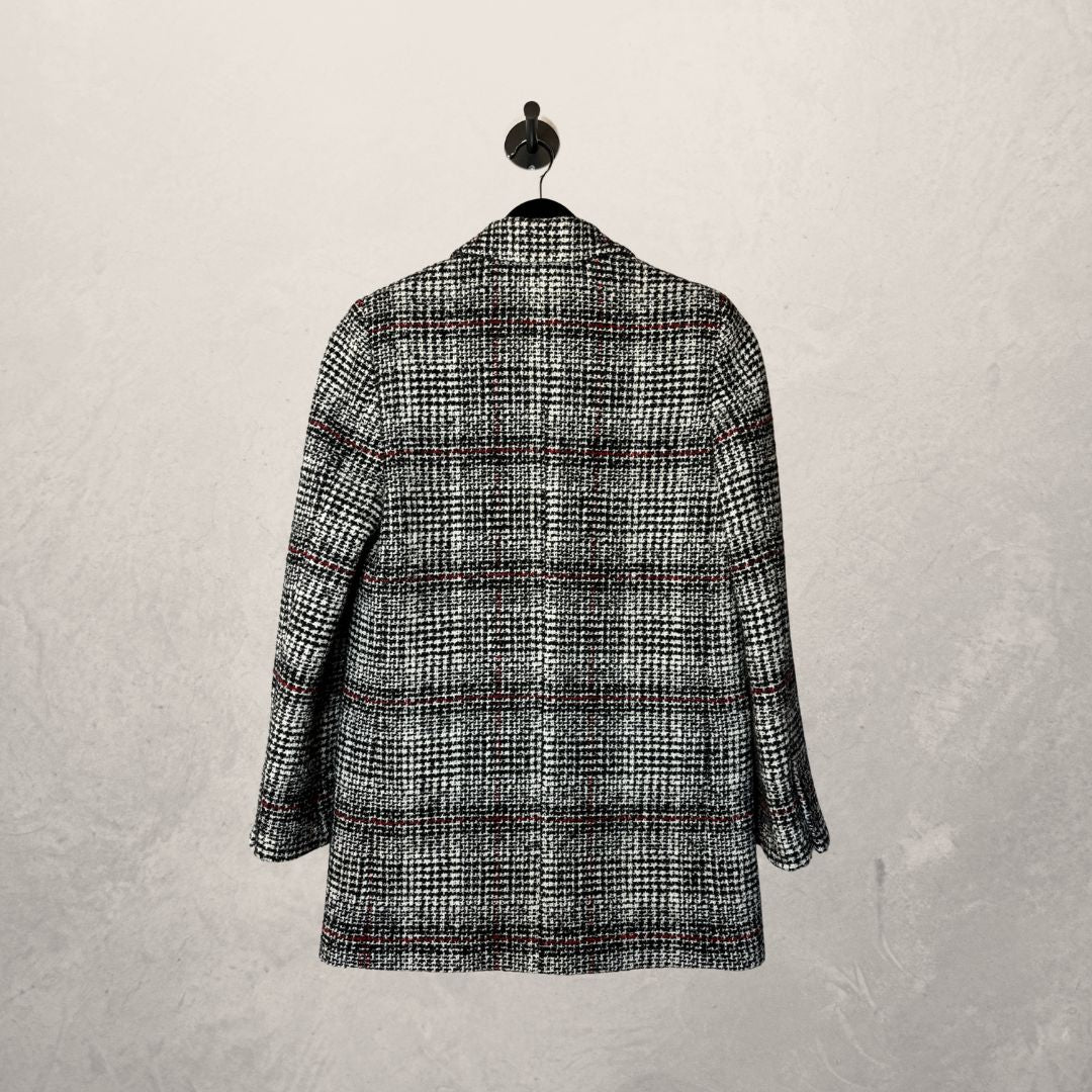 Isabel Marant etoile zwart/rode tweed blazer jas 36