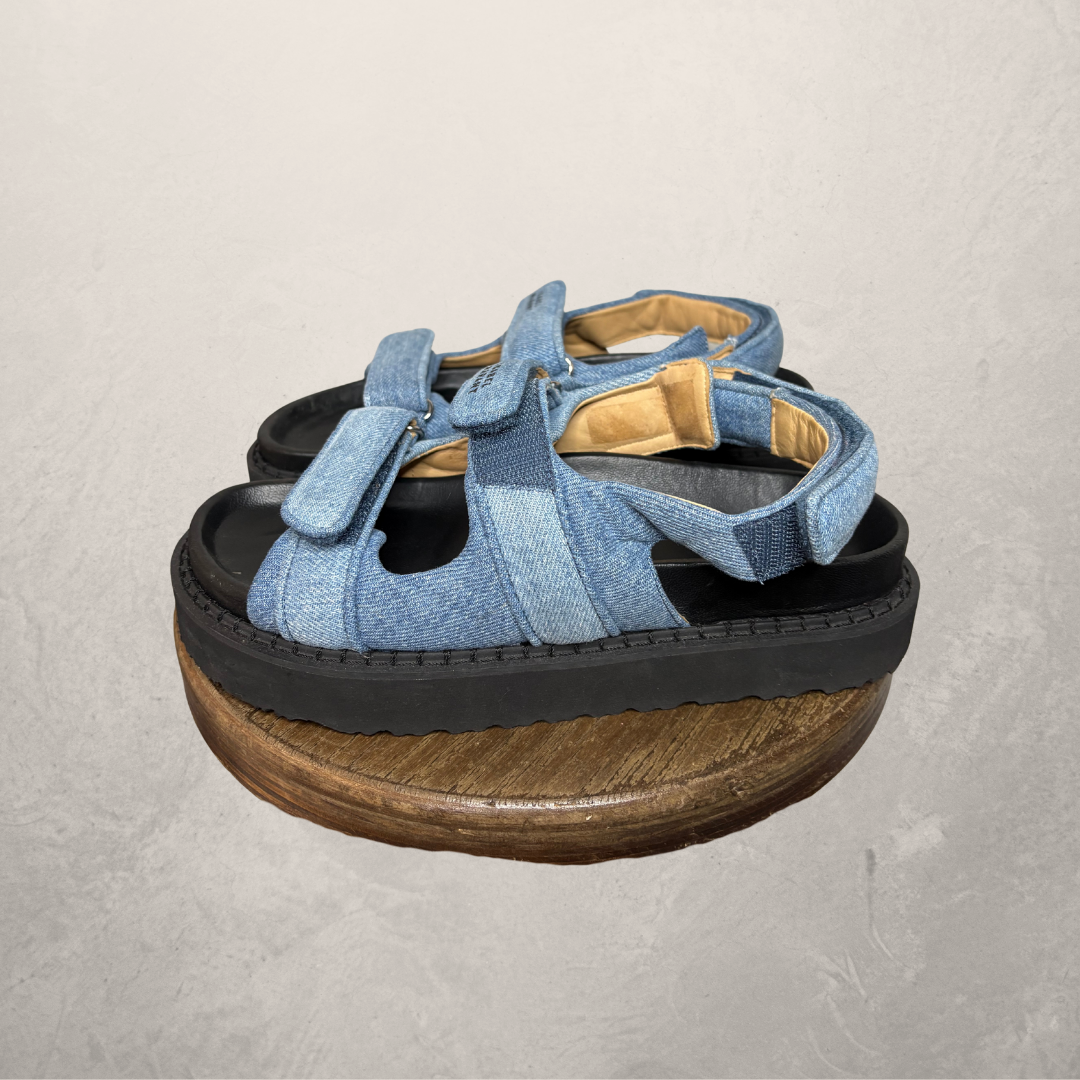 Isabel Marant light blue denim slingback sandals 41