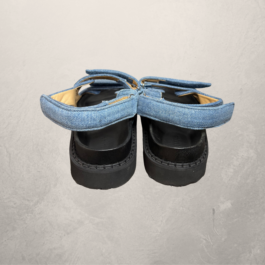 Isabel Marant light blue denim slingback sandals 41