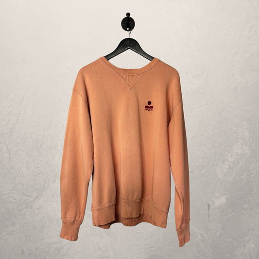Isabel Marant orange red velvet logo jumper L (good)