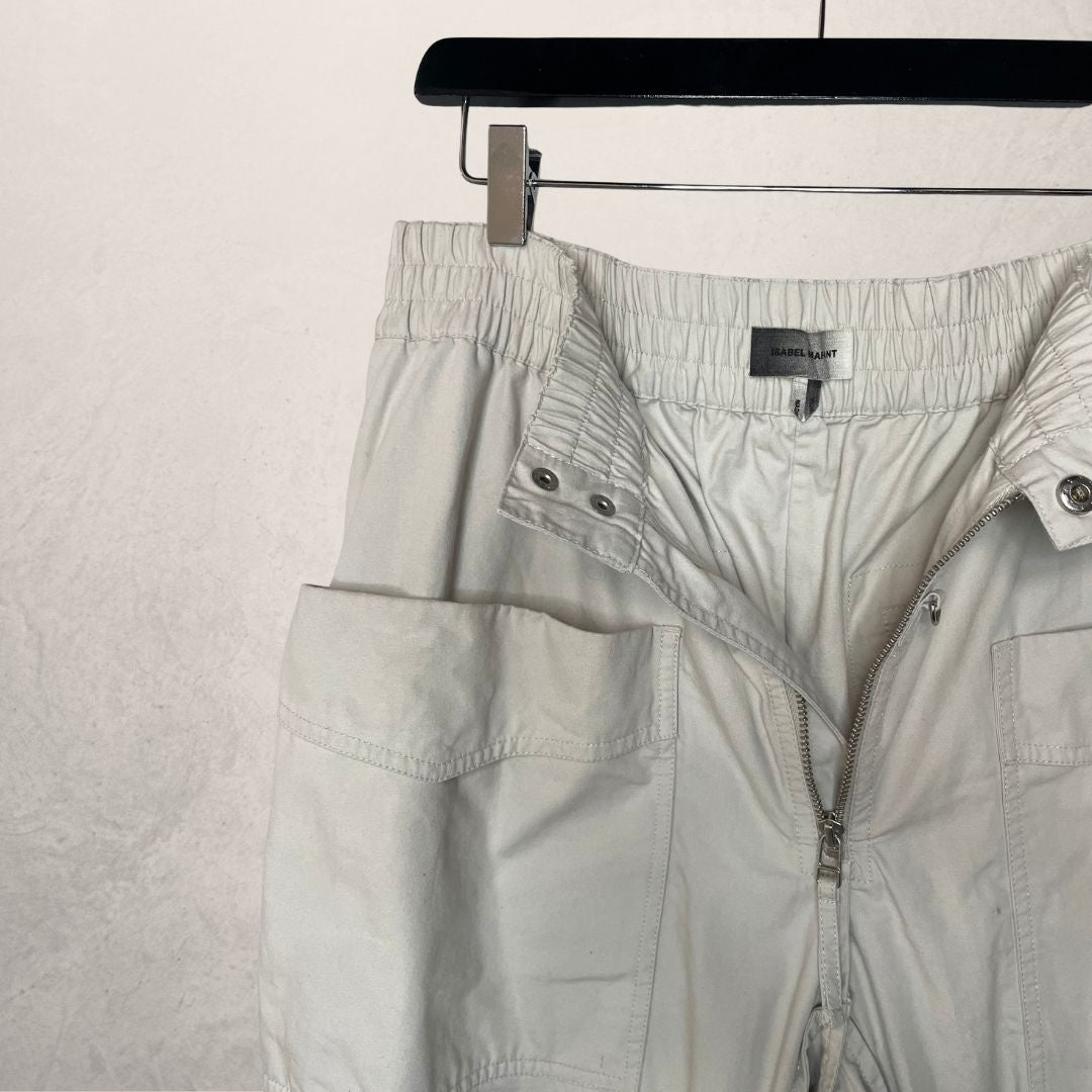 Isabel Marant tilsen tapered 100% cotton cargo trousers XL