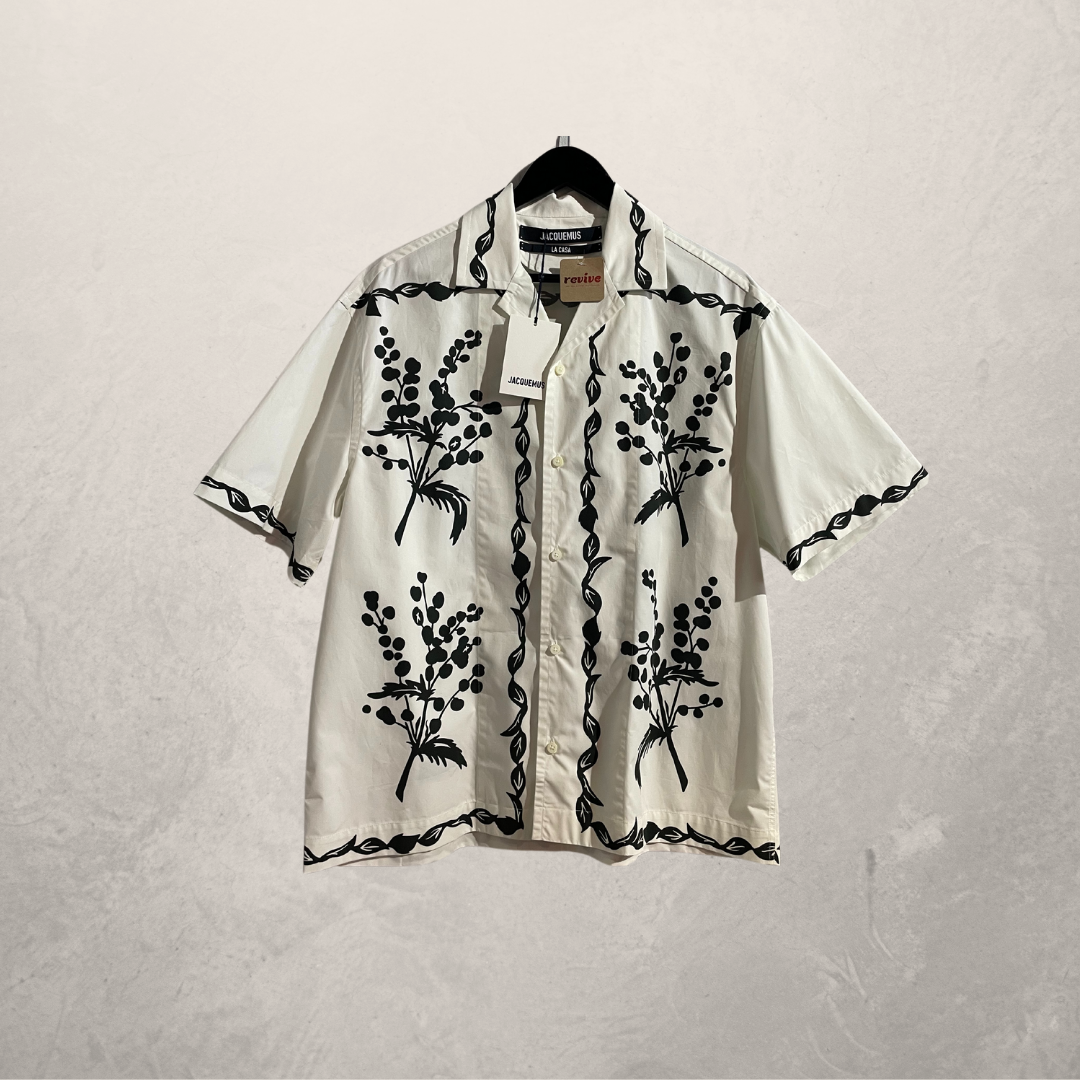 Jacquemus La Casa wit/zwart bloemen grafisch shirt L