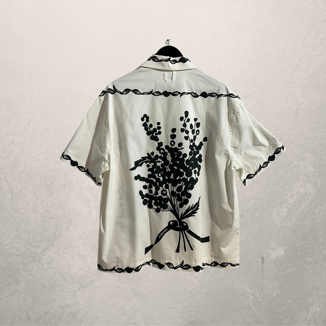 Jacquemus La Casa wit/zwart bloemen grafisch shirt L