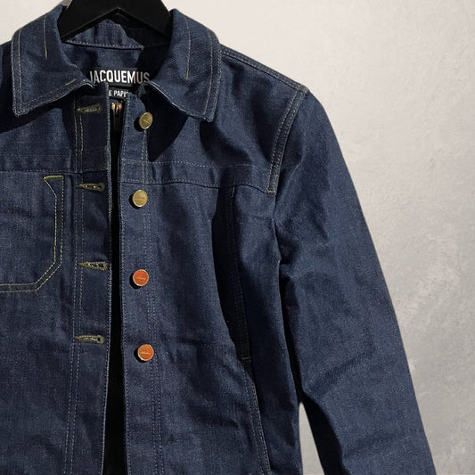 Jacquemus Le Papier dark blue denim jacket XS/S