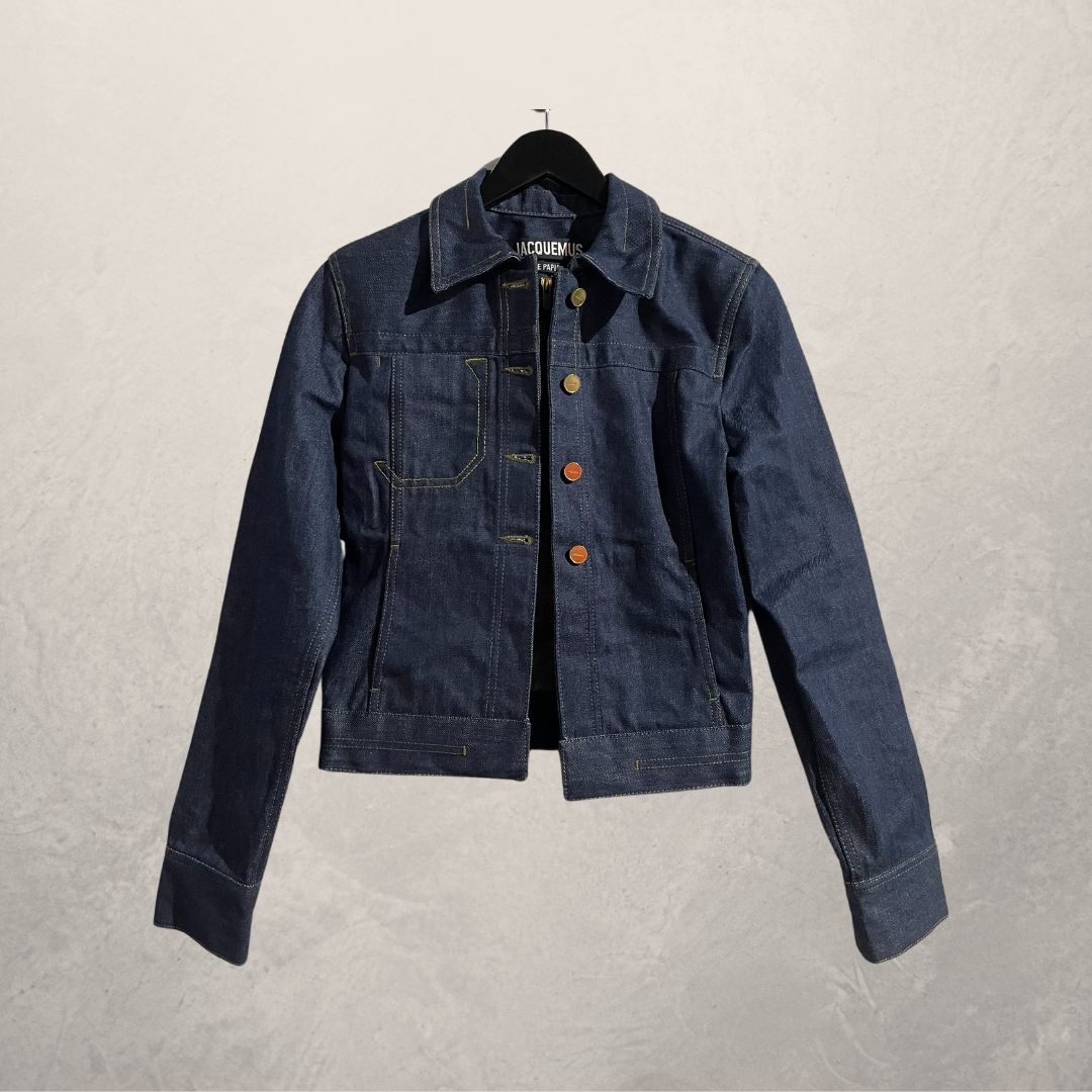 Jacquemus Le Papier dark blue denim jacket XS/S