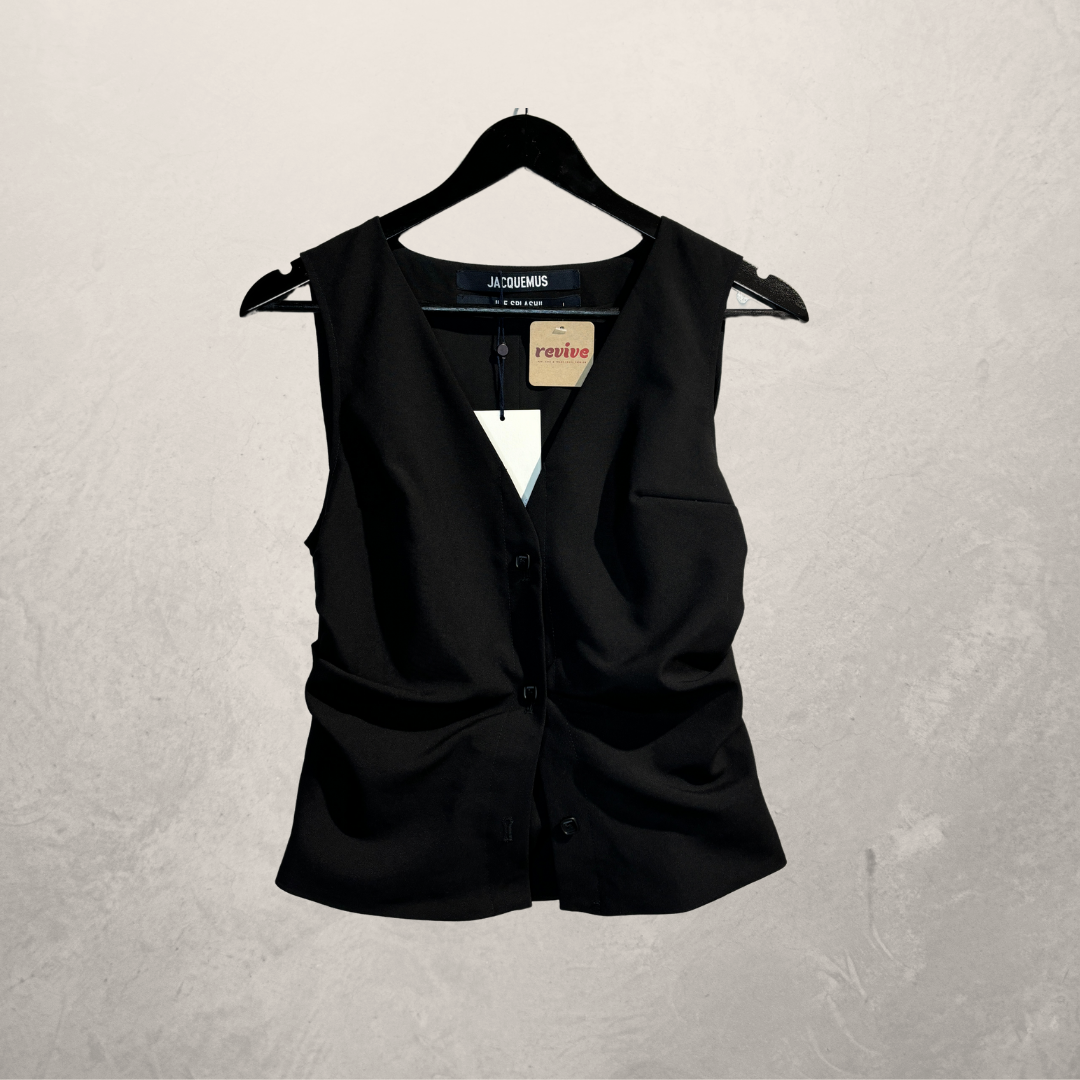 Jacquemus black "Le Splash" gilet vest 36