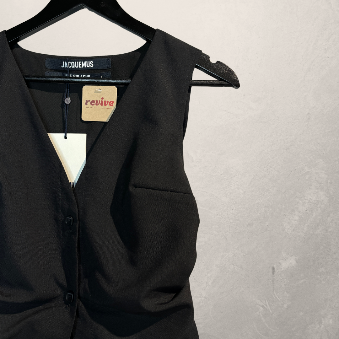 Jacquemus black "Le Splash" gilet vest 36