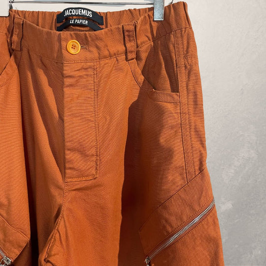 Jacquemus burnt orange "Le Papier" cargo pants L/XL