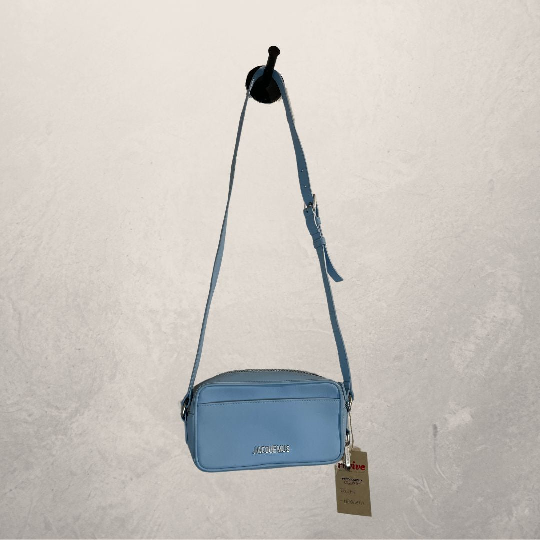 Serpui Marie Vintage Perforated Leather Light Blue Tote Bag Purse Handbag  Y2K | eBay