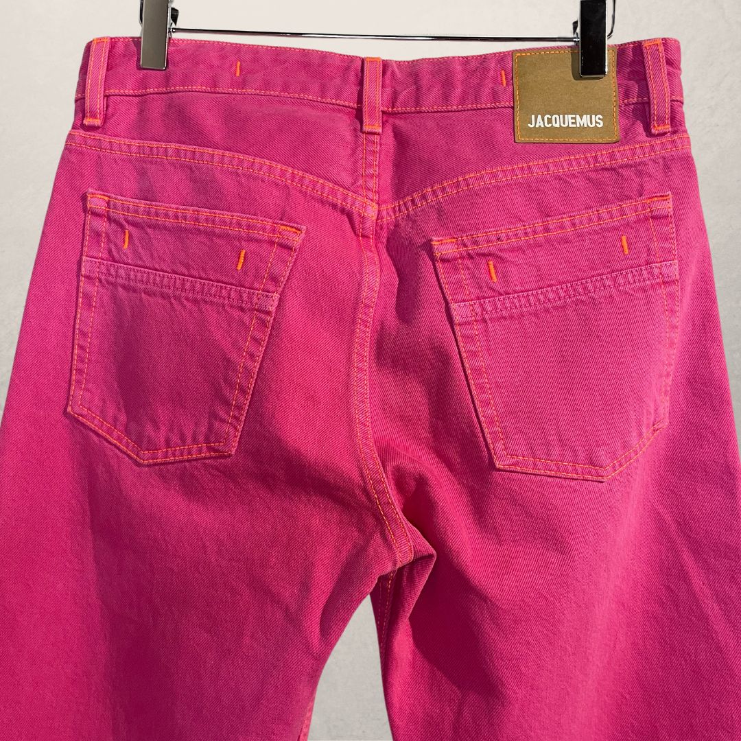 Jacquemus pink denim pants US29 EU38