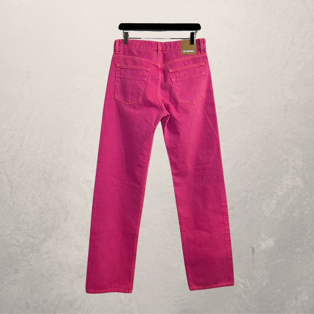 Jacquemus pink denim pants US29 EU38