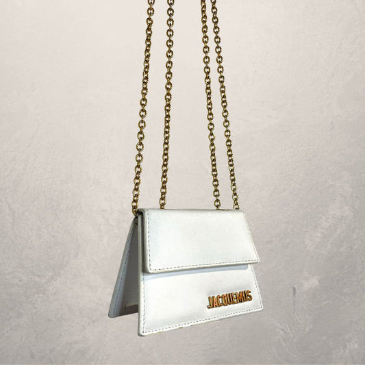 Jacquemus wit/gouden crossbodytas