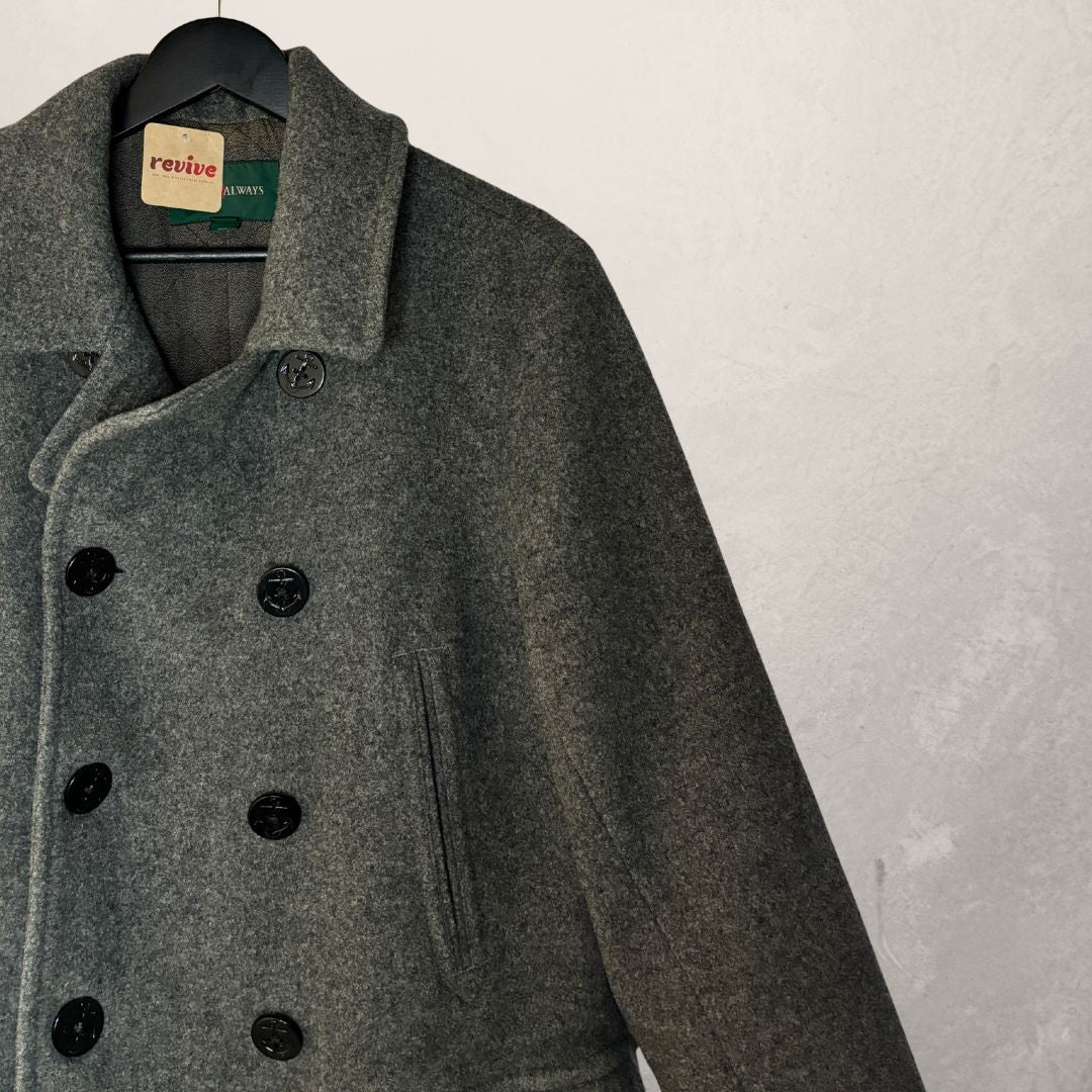 J crew grey wool coat M