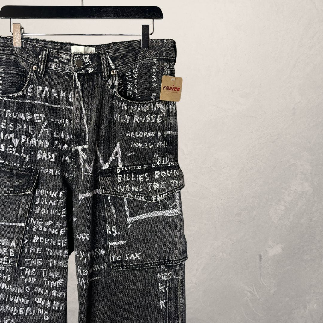 Jean-Michel Basquiat x H&M grey jeans 32x32