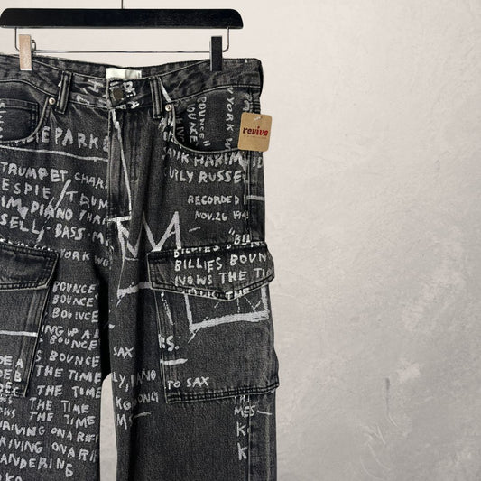 Jean-Michel Basquiat x H&M grey jeans 32x32