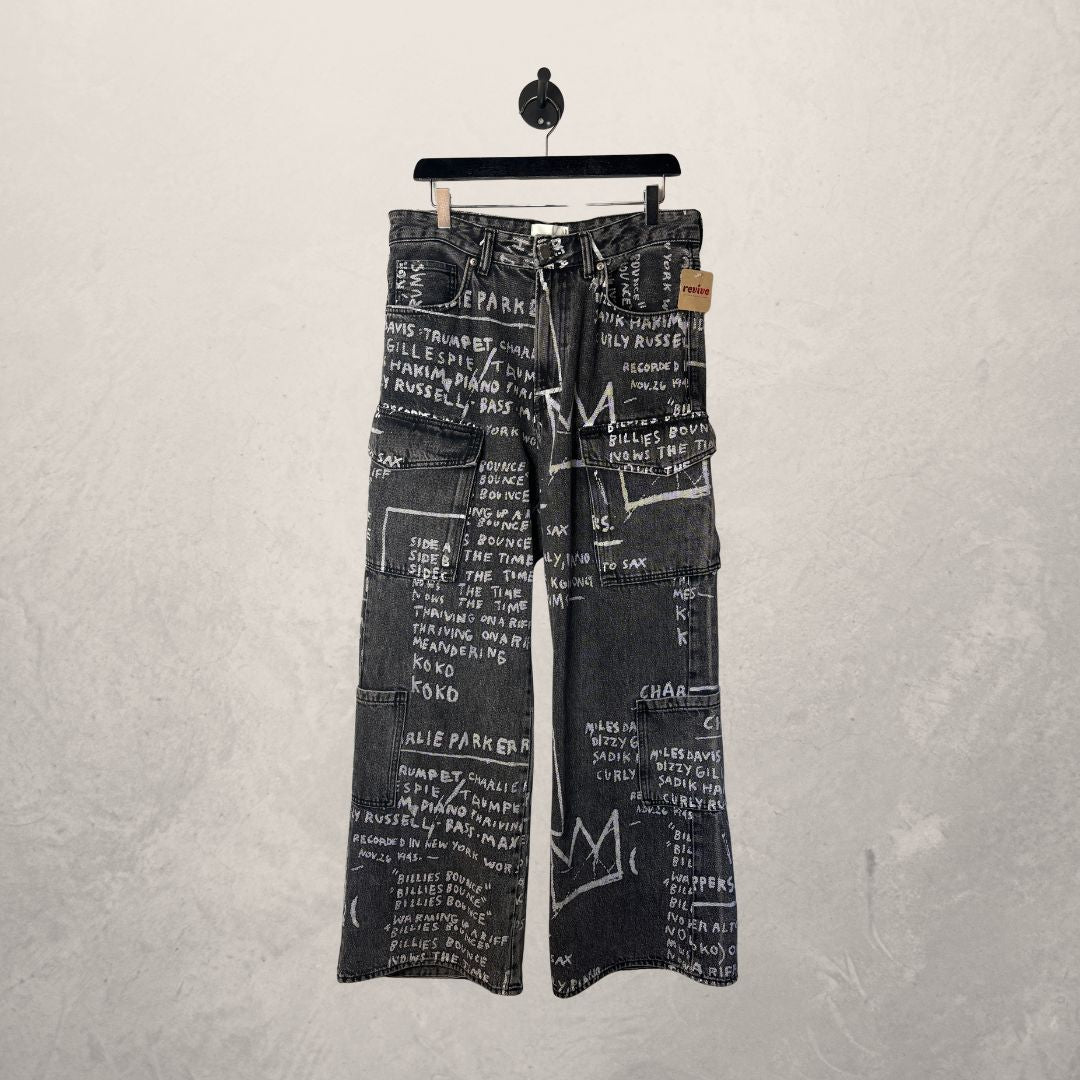 Jean-Michel Basquiat x H&M grey jeans 32x32