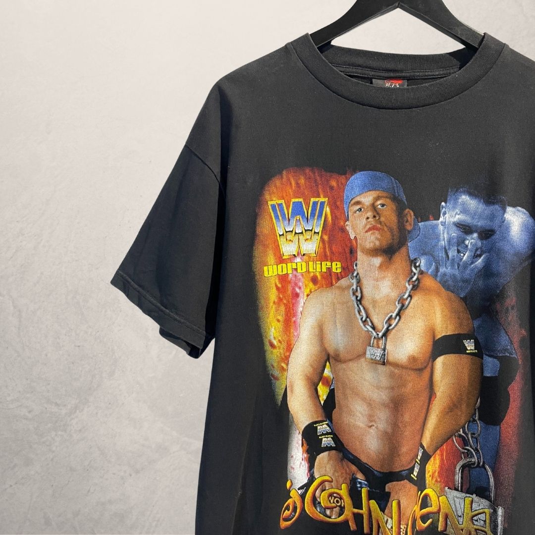 John Cena zwart grafisch vintage t-shirt L