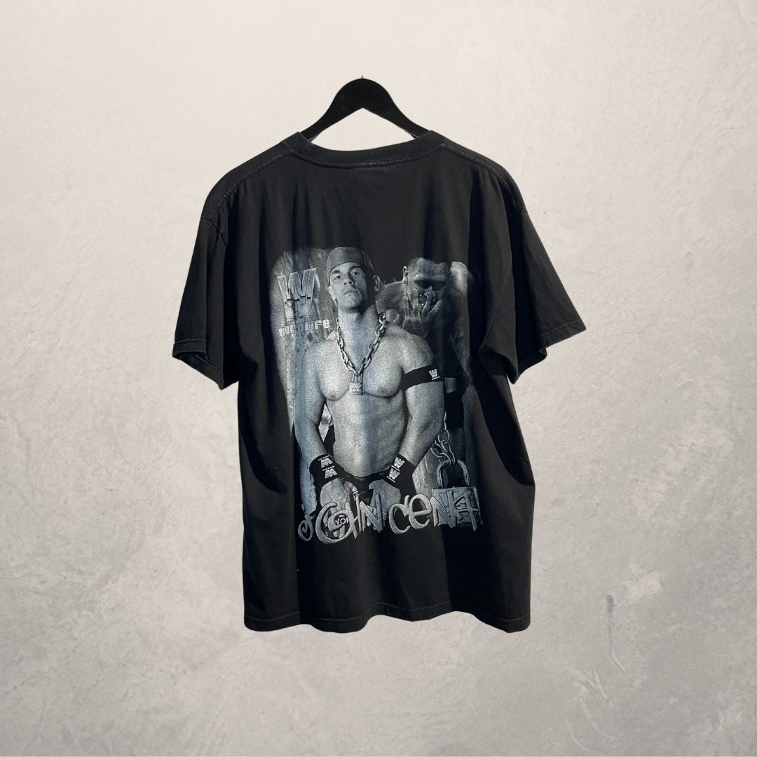 John Cena zwart grafisch vintage t-shirt L
