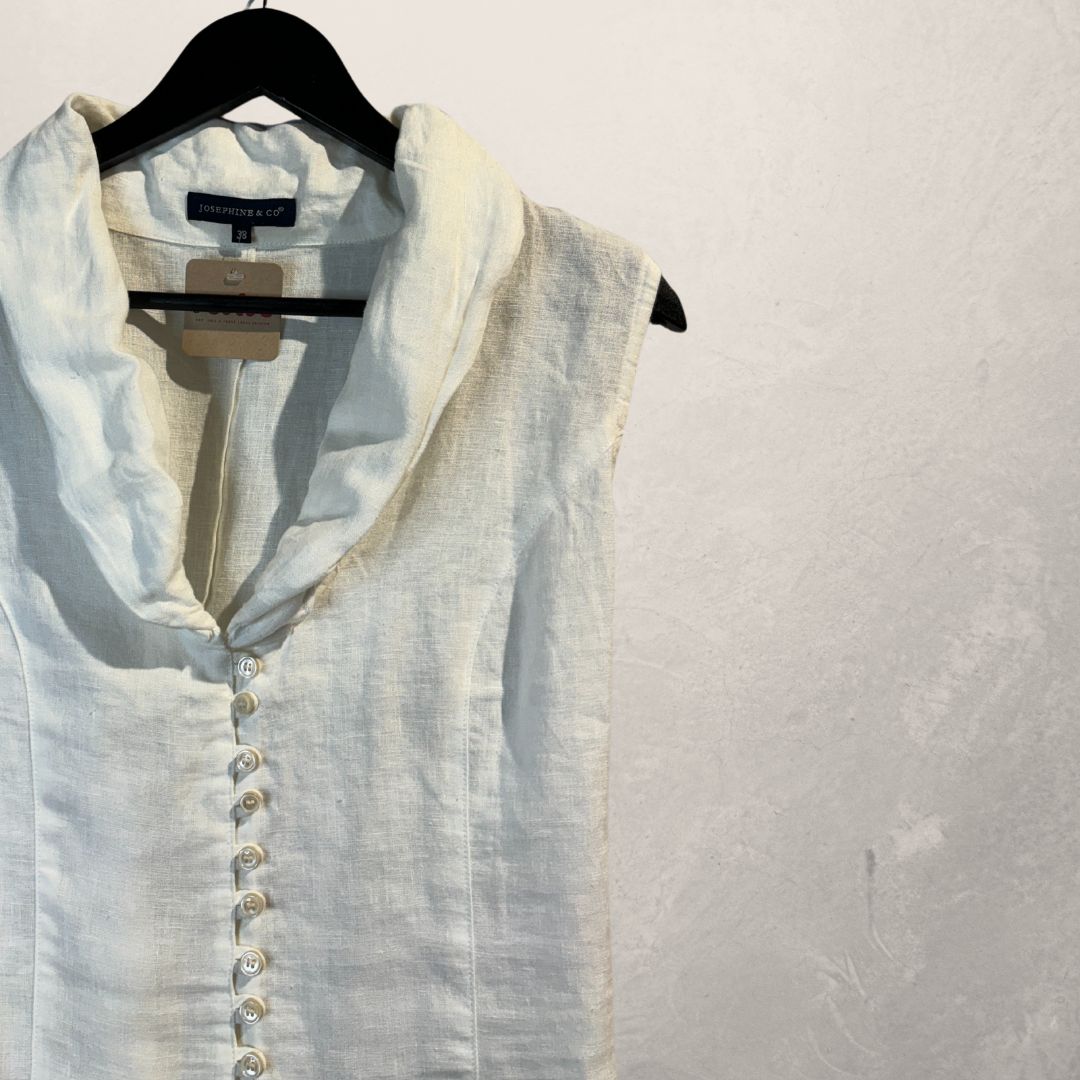 Josephine & Co white linnen sleeveless top 38