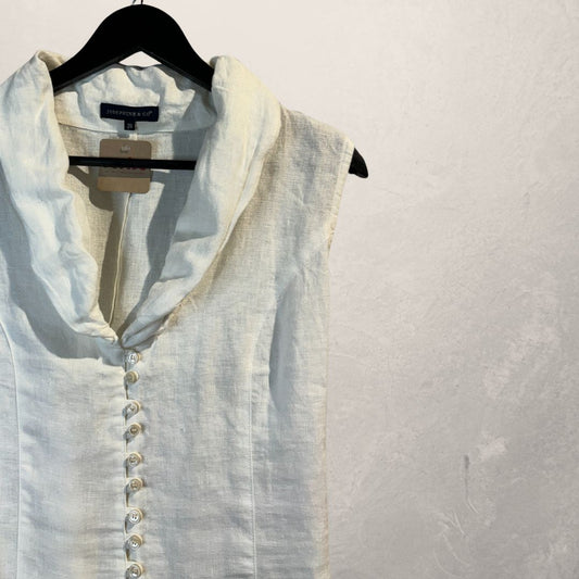 Josephine & Co white linnen sleeveless top 38
