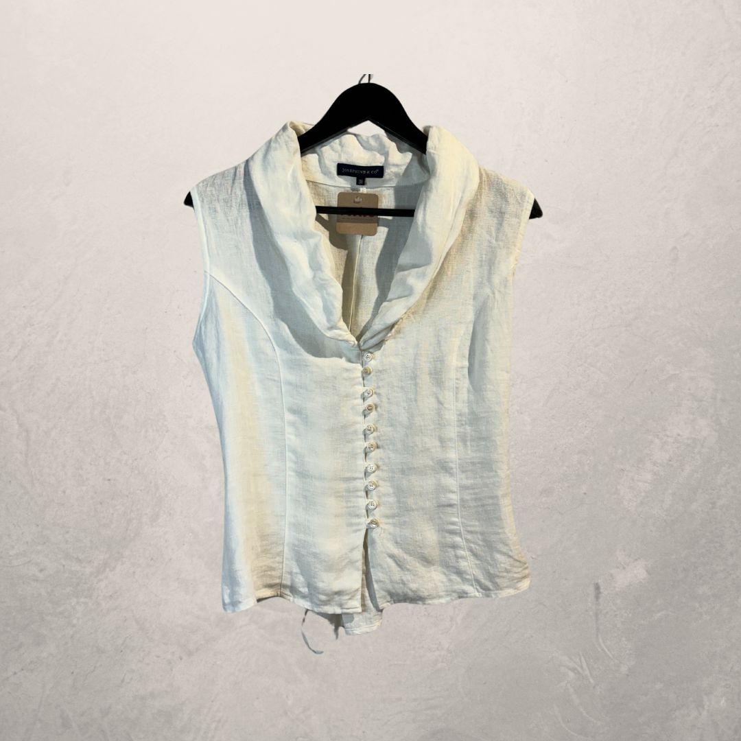 Josephine & Co white linnen sleeveless top 38