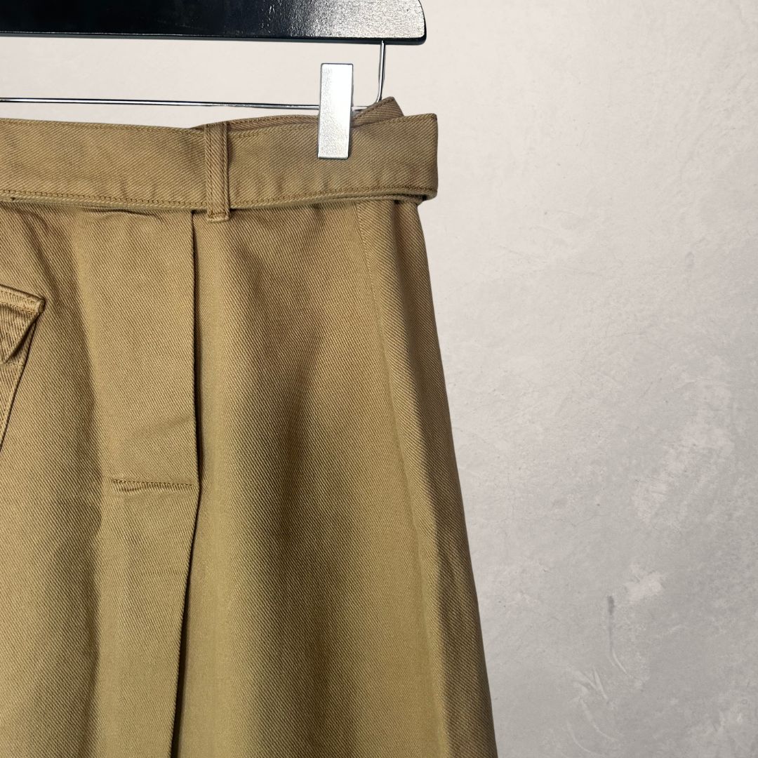 Just Female beige gerokte rok XS