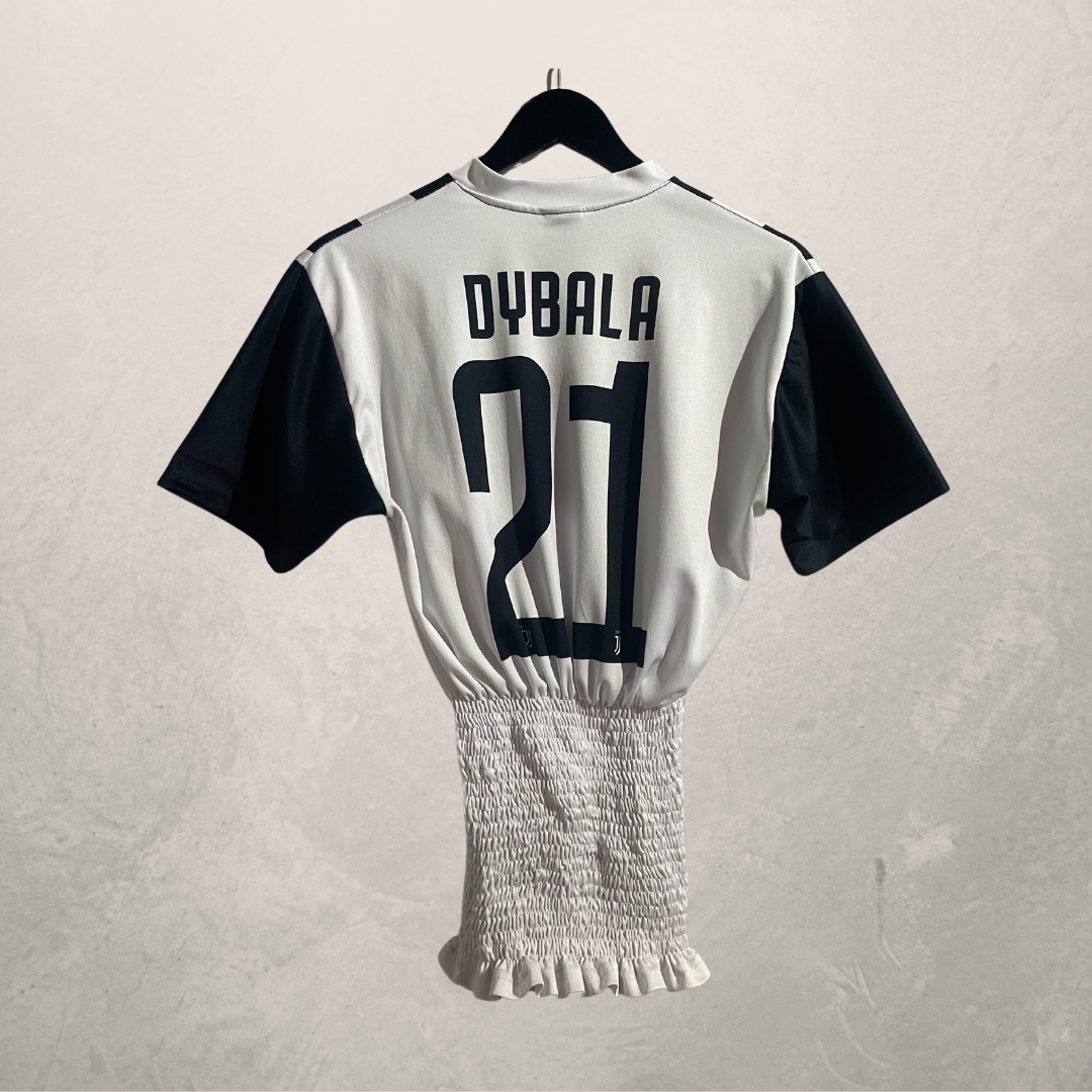 Juventus black/white rouched jersey OS- by @Home_is_a_Runway