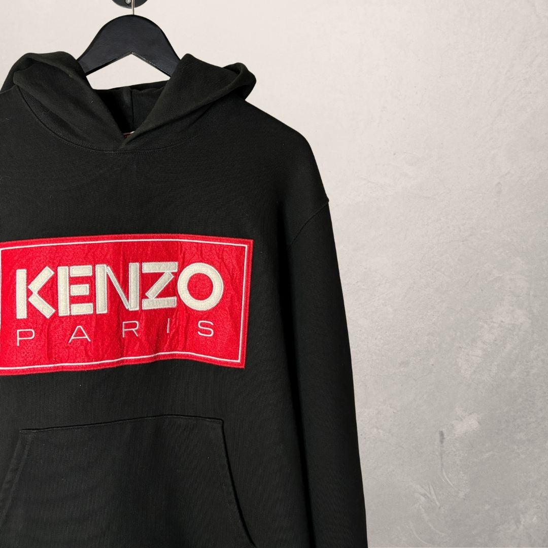 Kenzo black logo hoodie M