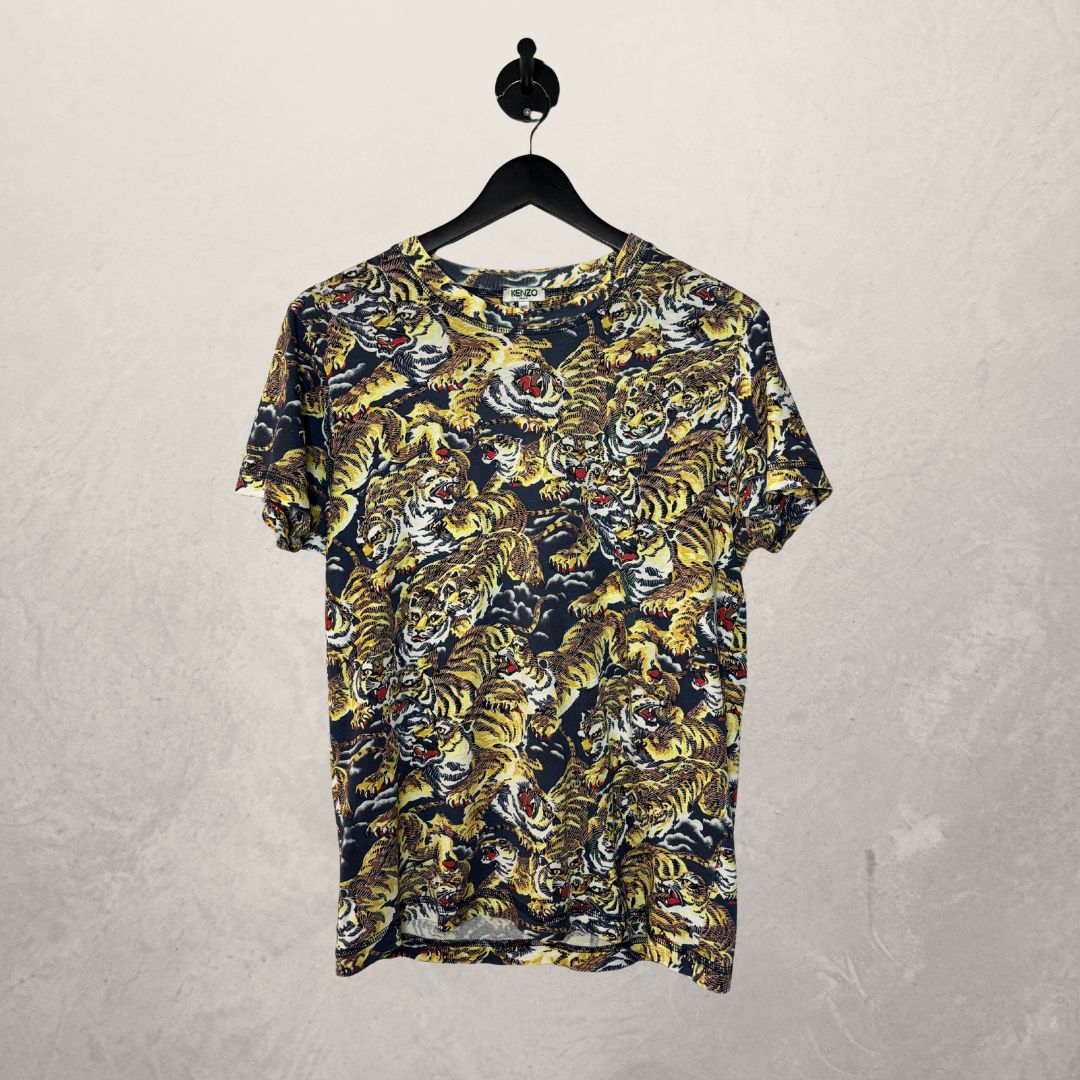 Kenzo grijze tijgers tee XS
