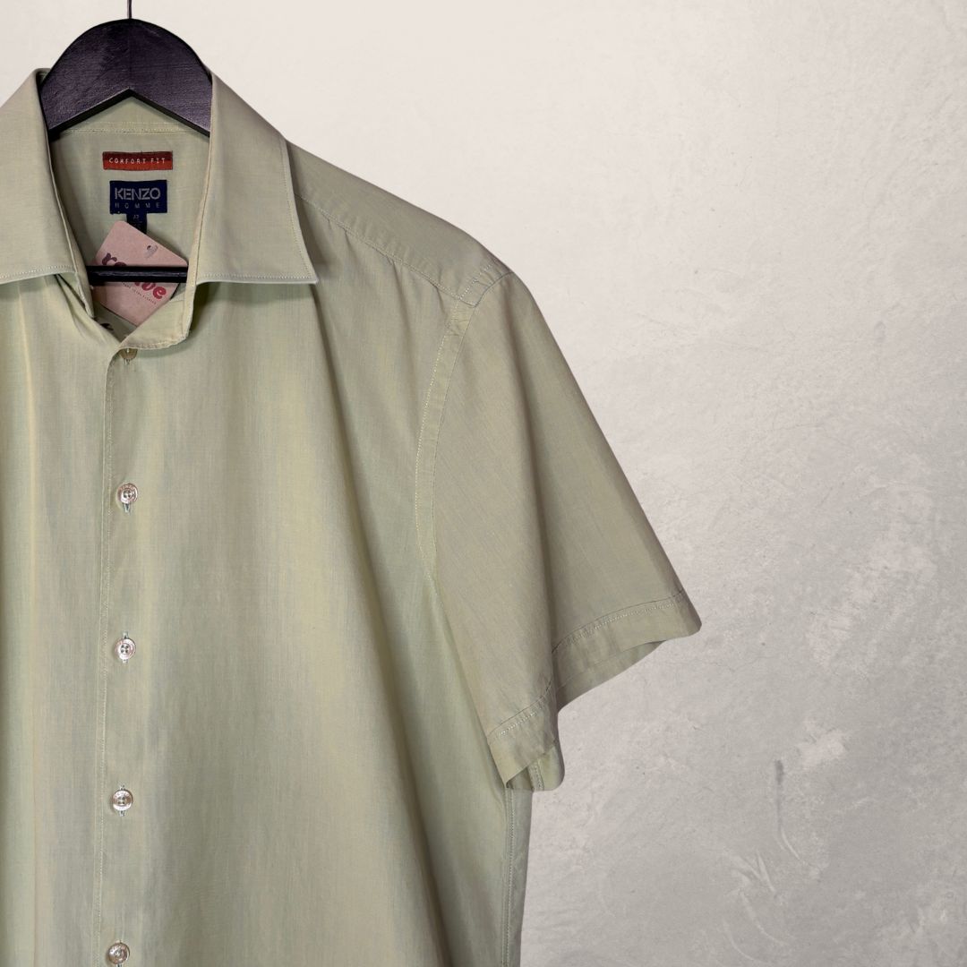 Kenzo light green homme short-sleeved shirt 42