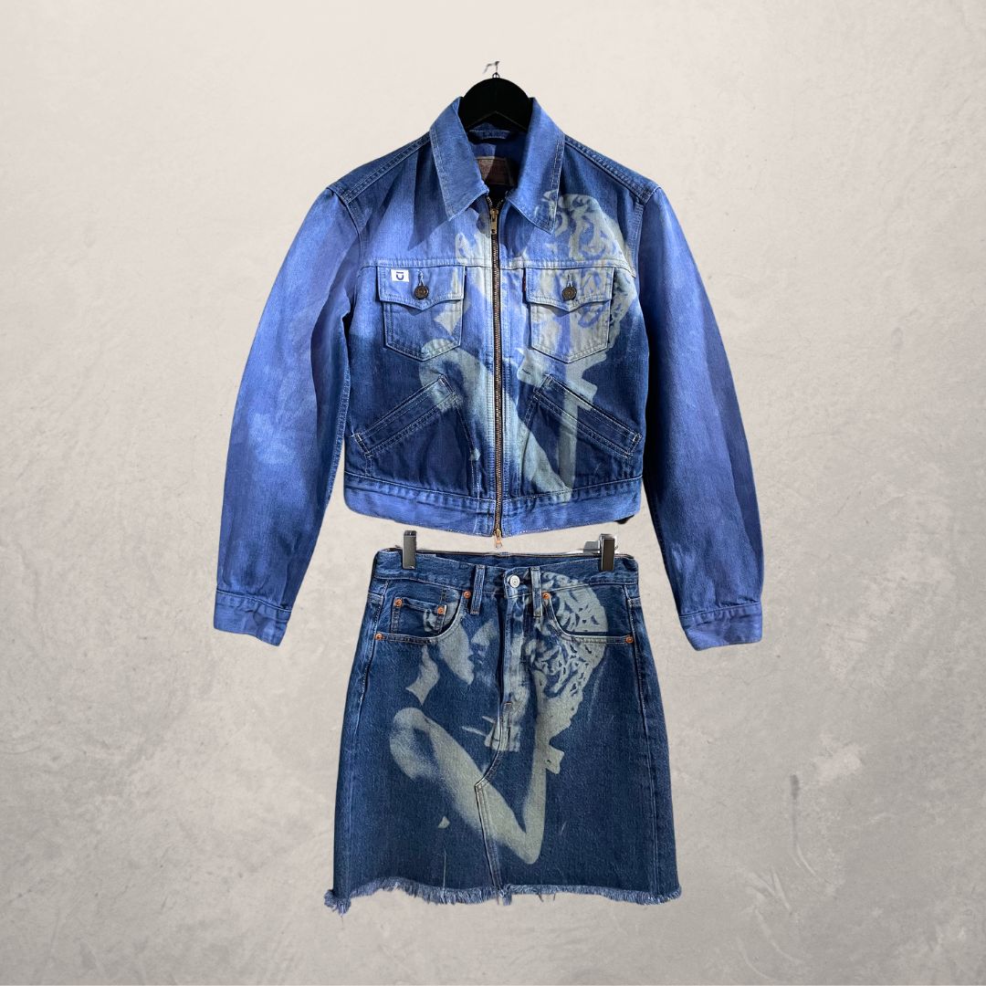 "Kiss" Levis bleekblauw spijkerjack M - van @TheRealClubIndigo