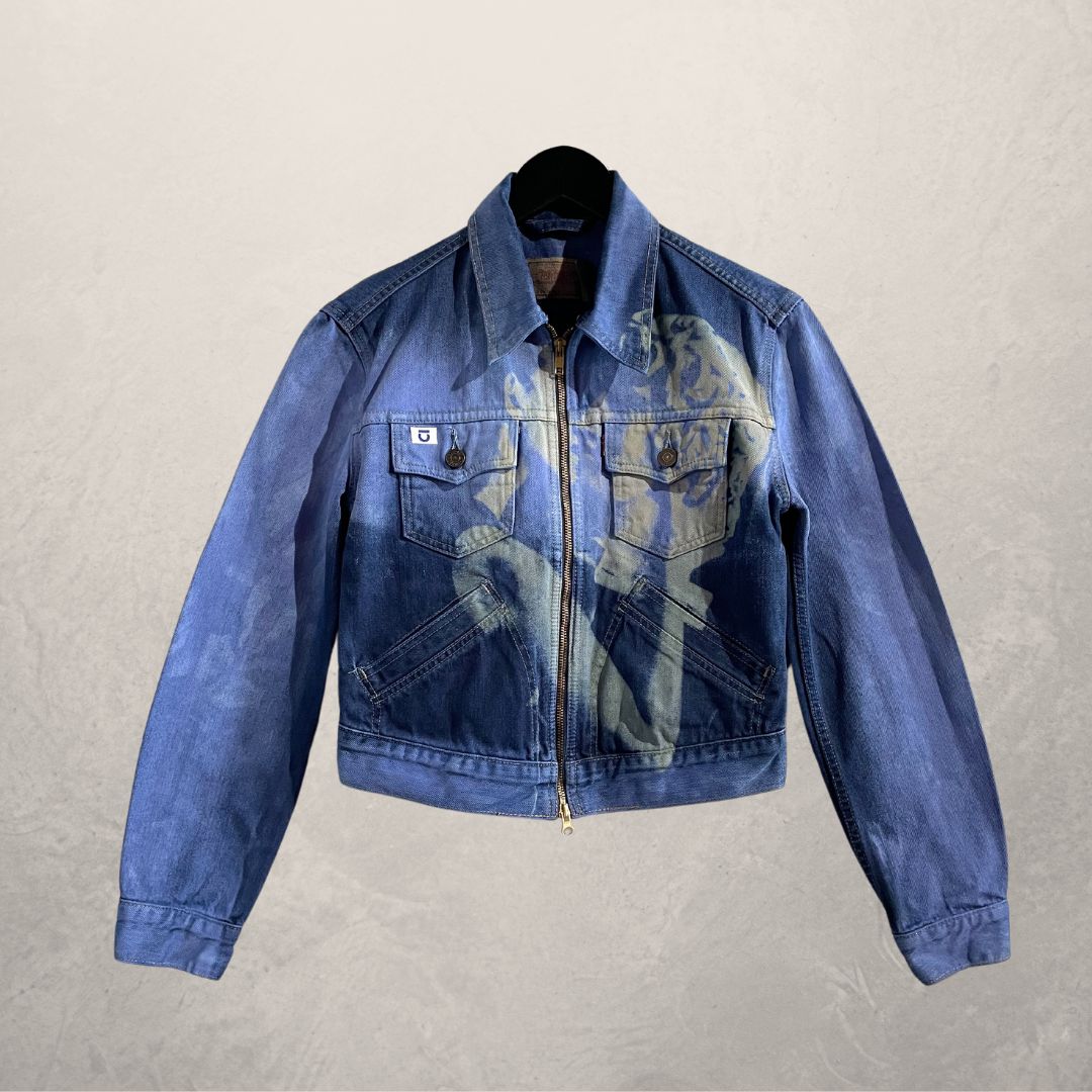 "Kiss" Levis bleekblauw spijkerjack M - van @TheRealClubIndigo