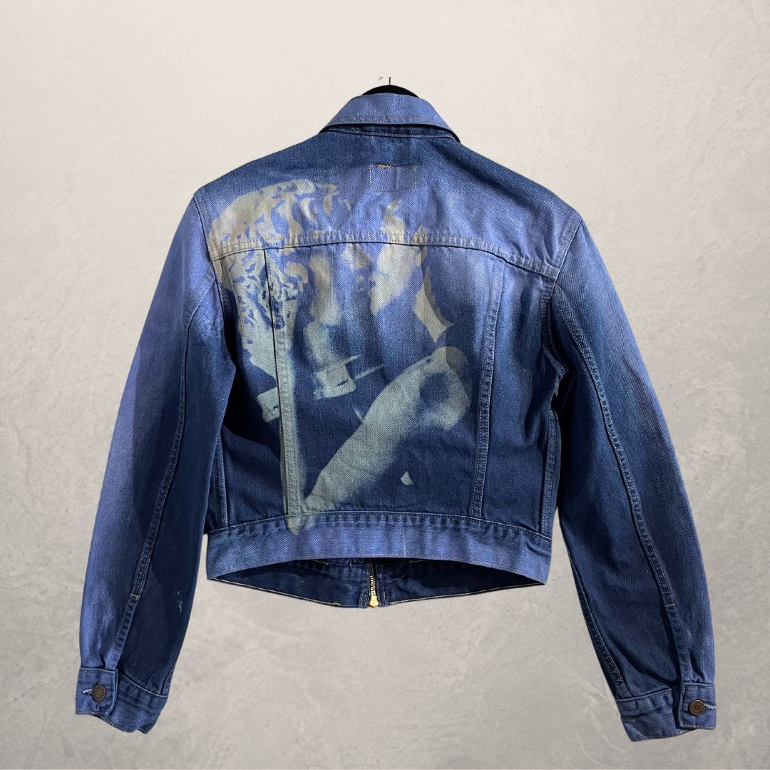 "Kiss" Levis bleach blue denim jacket M -by @TheRealClubIndigo