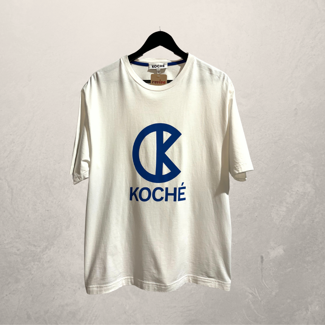 Koché wit blauw logo t-shirt M