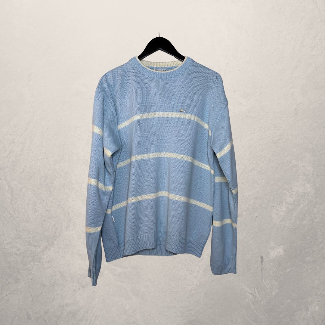 Lacoste lightblue stripe jumper M