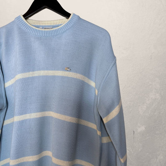 Lacoste lightblue stripe jumper M