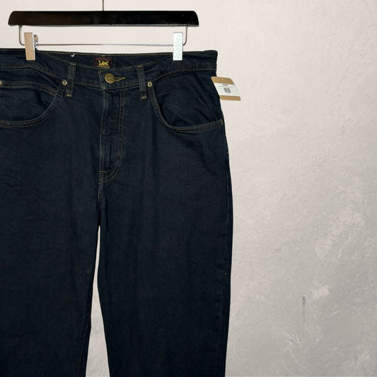 Lee dark blue straight jeans 33x34
