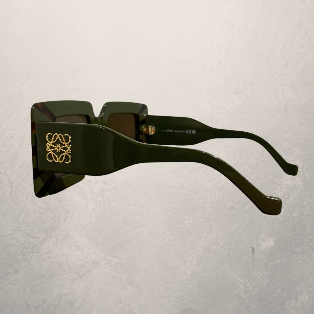 LOEWE green & gold emblem sunglasses