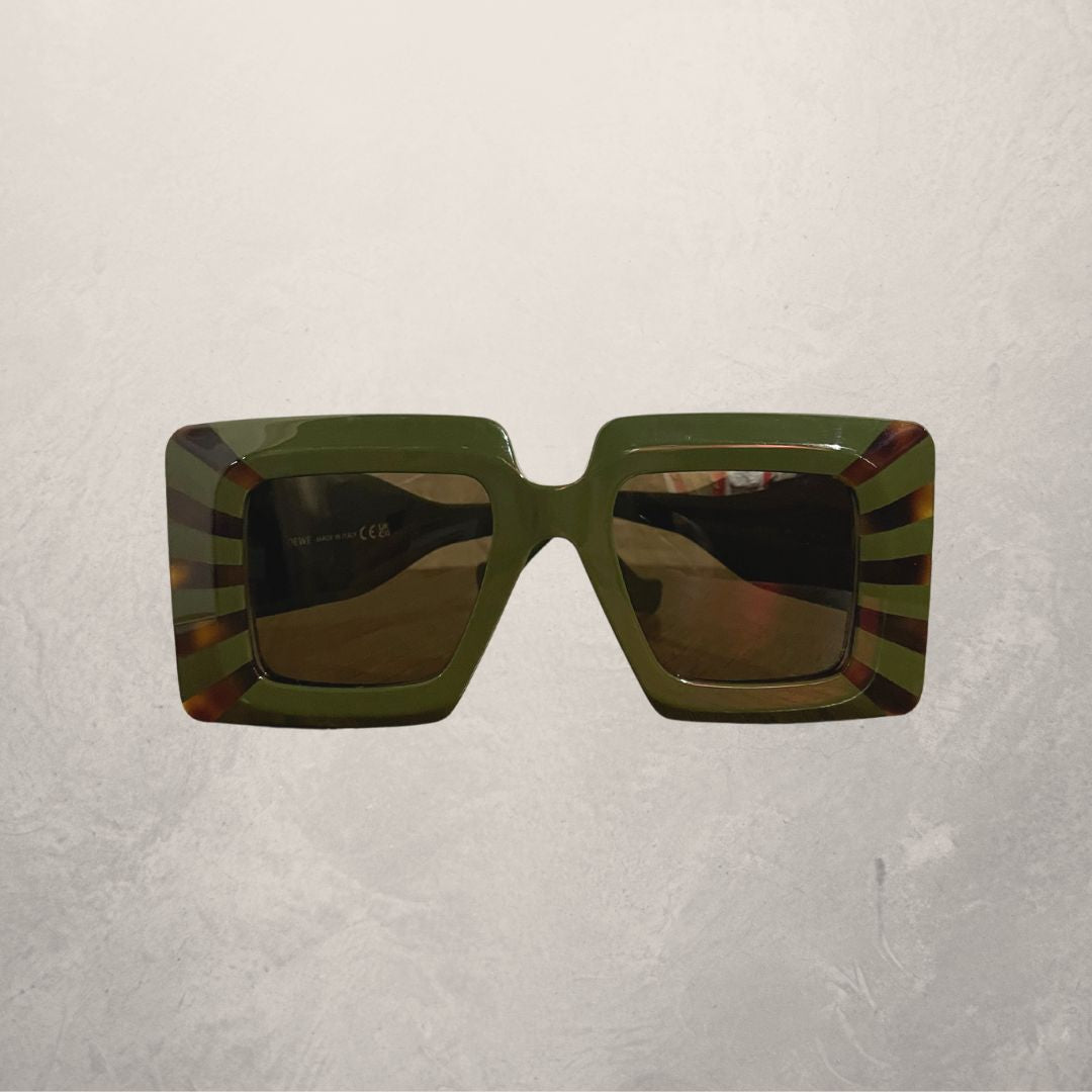 LOEWE green & gold emblem sunglasses