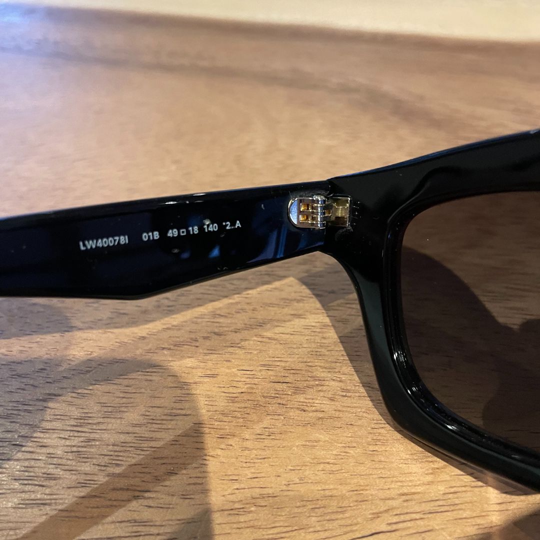 Vintage Loewe black and gold logo sunglasses