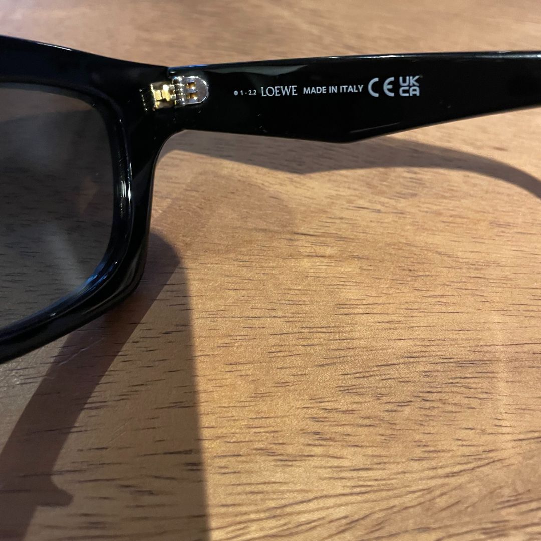 Vintage Loewe black and gold logo sunglasses