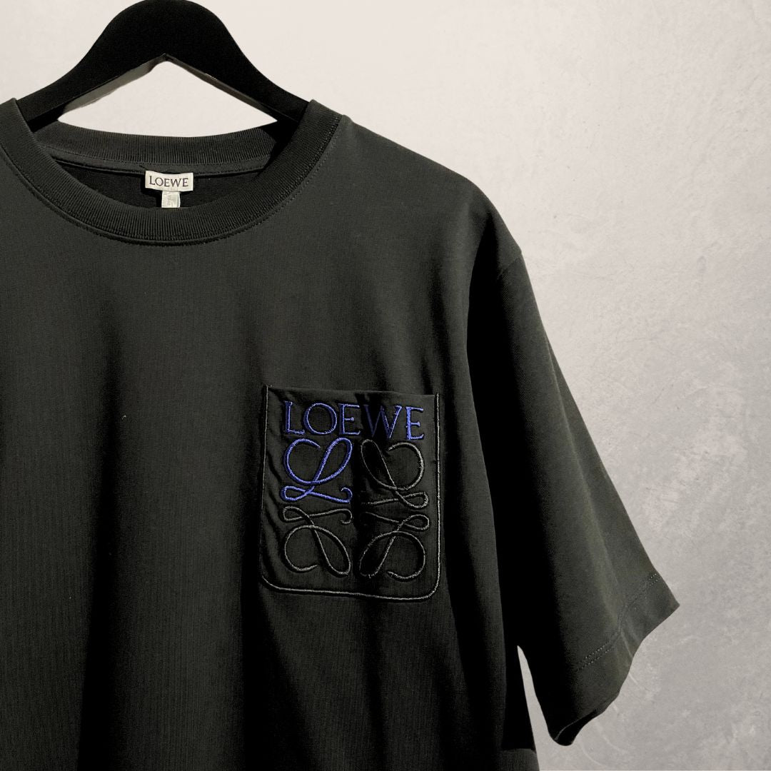 Loewe black embroidered logo t shirt L