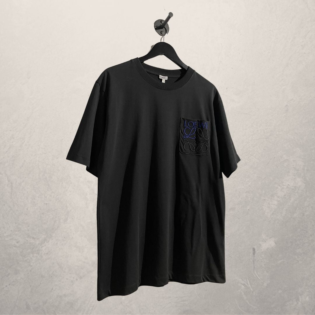 Loewe black embroidered logo t shirt L