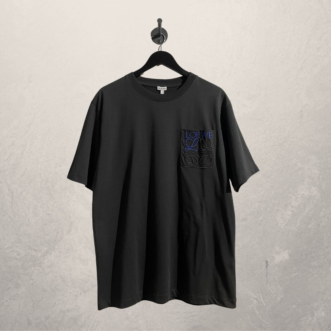 Loewe black embroidered logo t shirt L