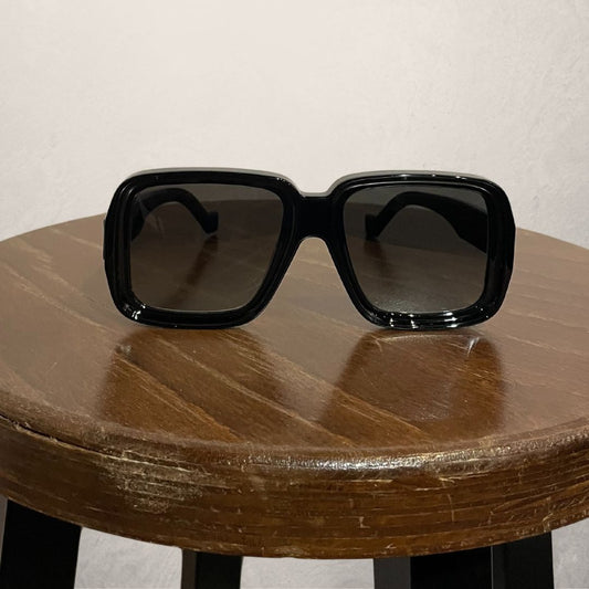 Loewe black large round frame sunglasses