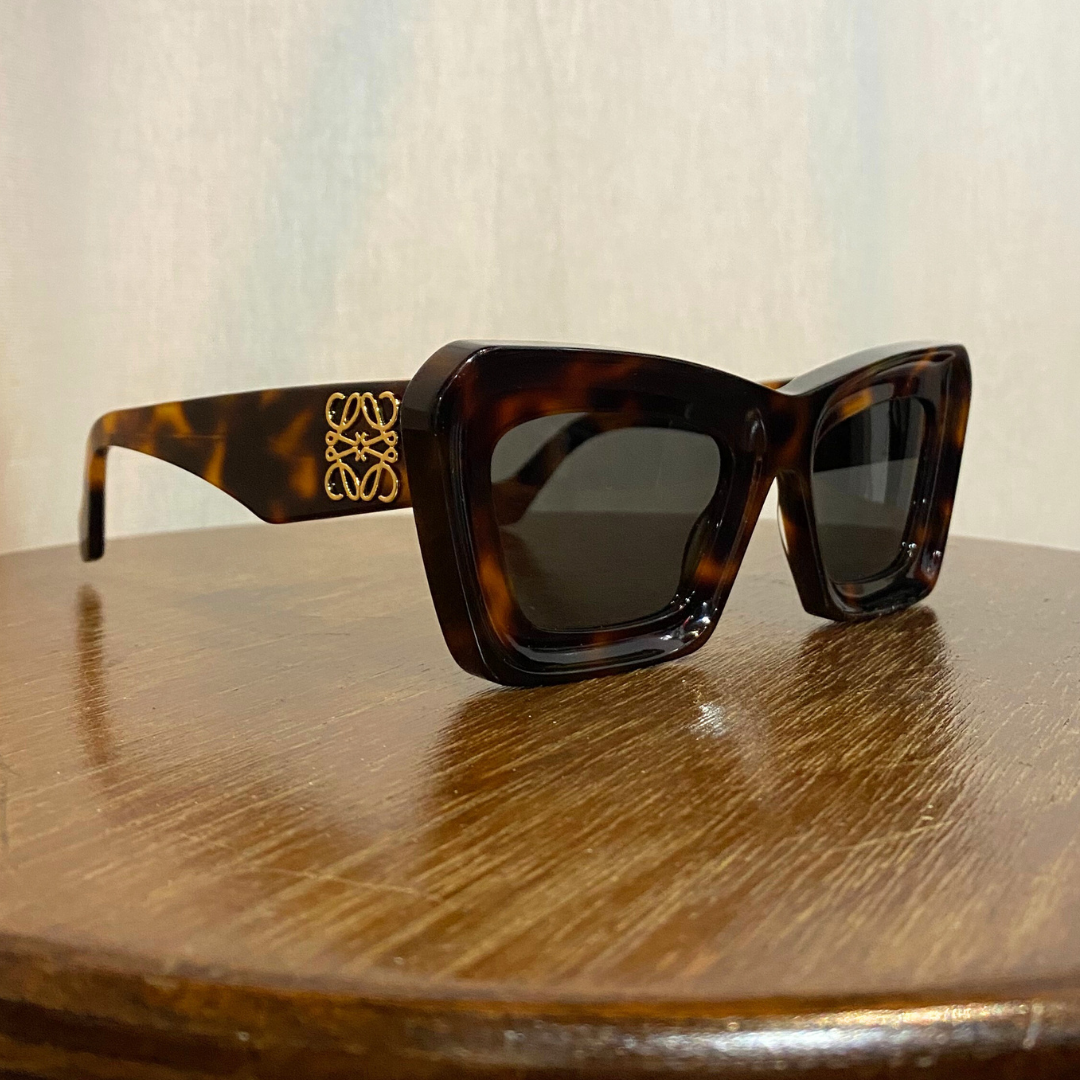 Loewe brown tortoise anagram sunglasses