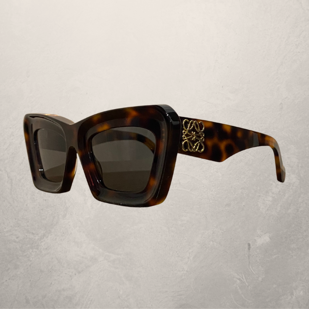 Loewe brown tortoise anagram sunglasses