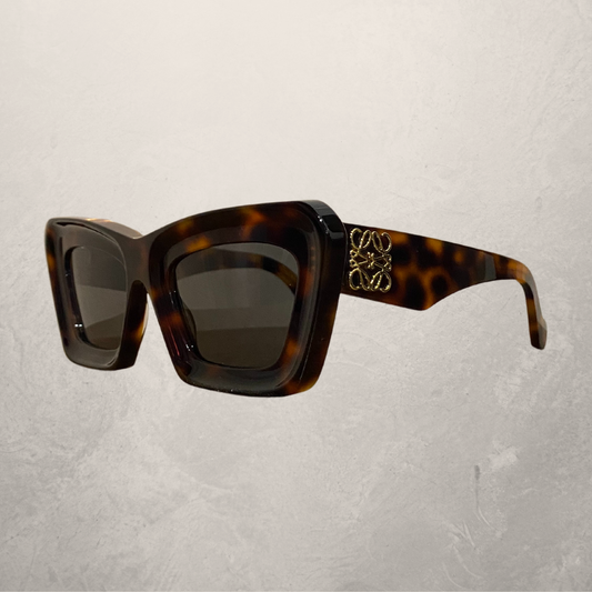 Loewe brown tortoise anagram sunglasses (with original case)