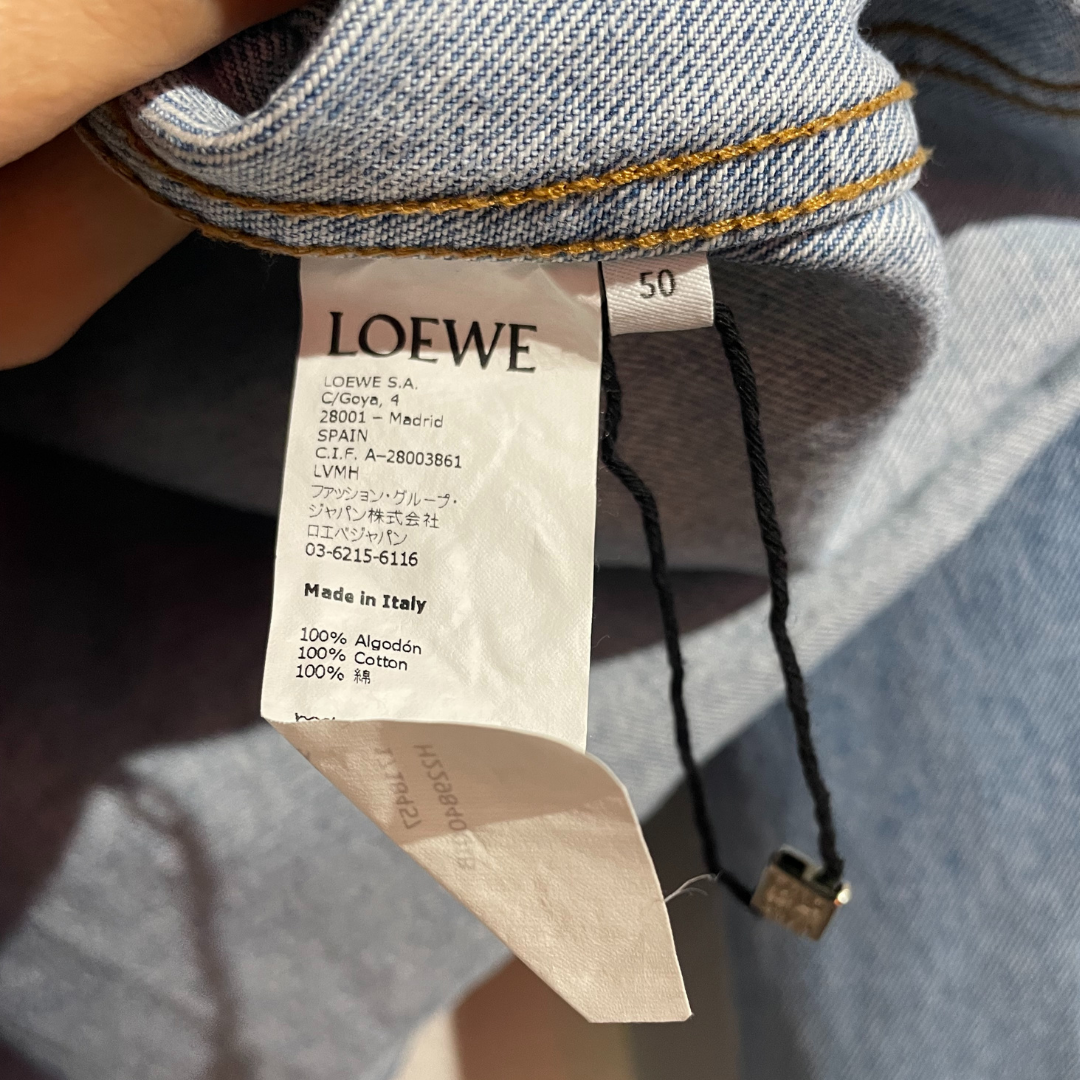 Loewe lichtblauw denim jack XXL