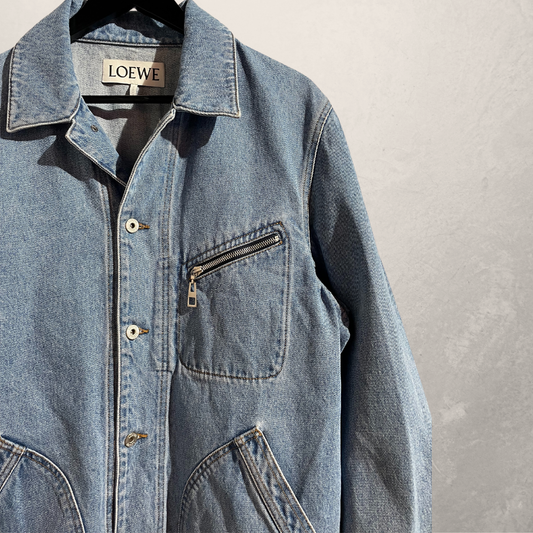 Loewe lichtblauw denim jack XXL